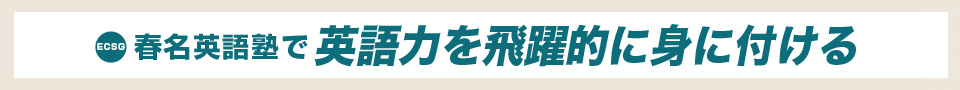 英語力を飛躍的に身に付ける